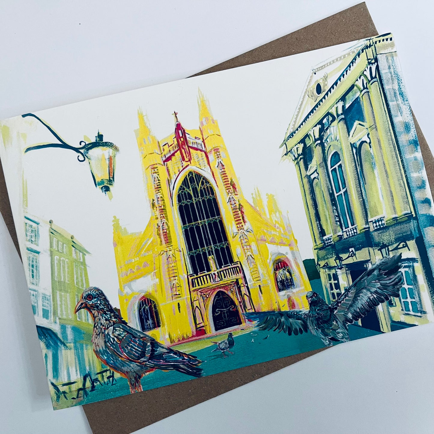 Bath Abbey Art Card