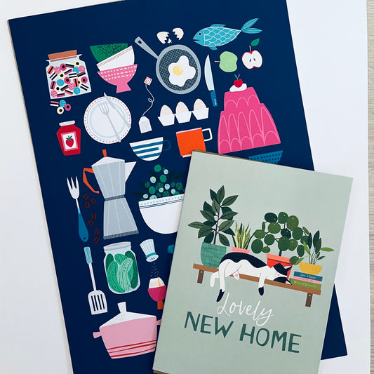 Kitchenalia A4 Art Print + Card Gift Pairing