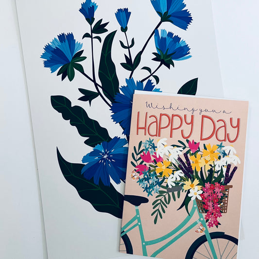 Chicory A4 Art Print & Card Gift Pairing