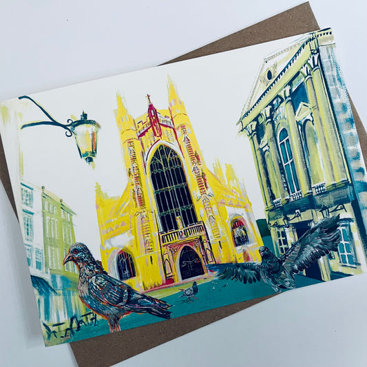 Bath Abbey Art Card